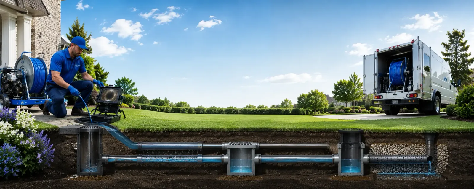 Outdoor drain cleaning information for Brighton, IL